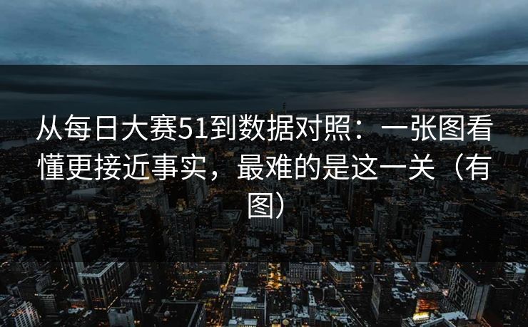 从每日大赛51到数据对照：一张图看懂更接近事实，最难的是这一关（有图）